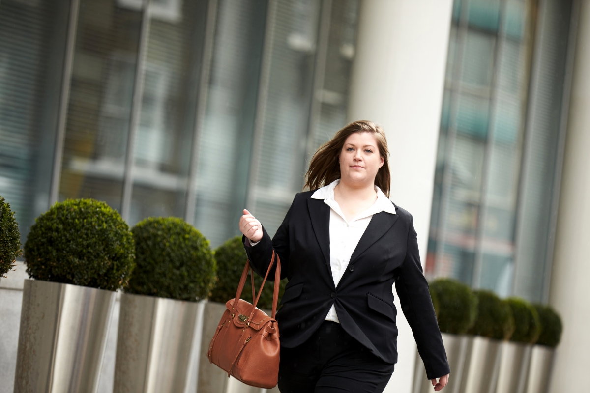 Business woman walking