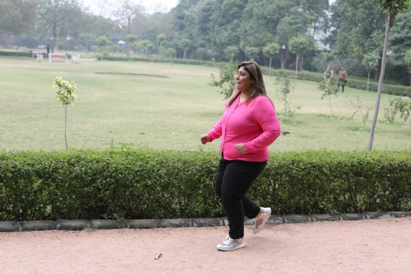 Jogging in the park