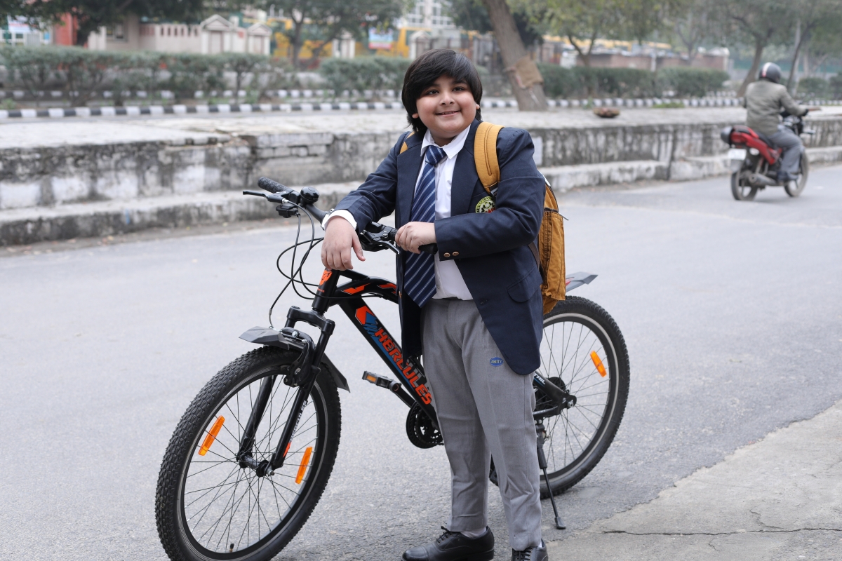 Child with bike