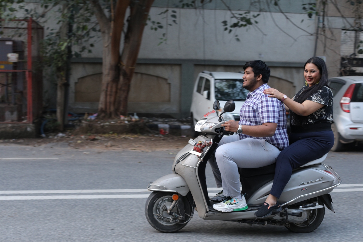 Travelling on a scooter