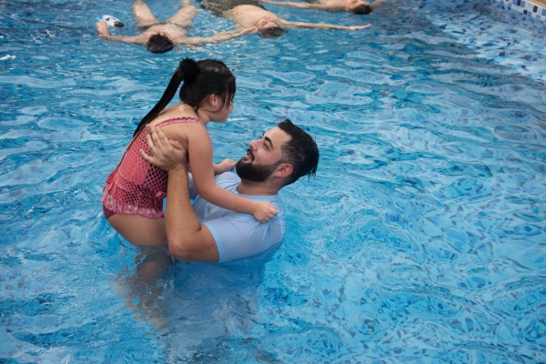 Playing in the pool